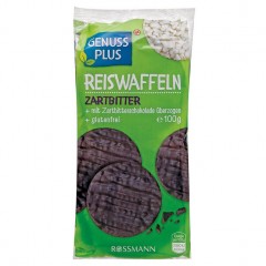 GENUSS PLUS Reiswaffeln Zartbitter 100 г