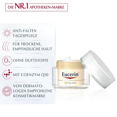 Eucerin Q10 Active Anti-Falten Tagespflege fur trockene Haut  Q10 Активный дневной уход против морщин для сухой кожи