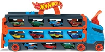 Mattel Hot Wheels 2-in-1 Rennbahn-Transporter inkl. 3 Spielzeugautos Гоночная машина Hot Wheels 2-в-1 с 3 игрушечными машинками