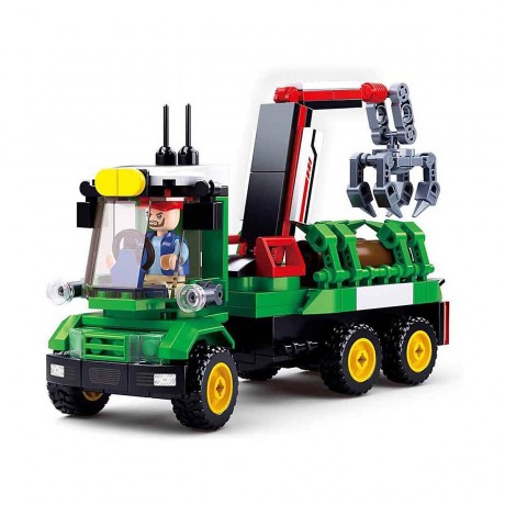 Sluban Klemmbausteine Holztransporter (229 Teile) Лесовоз (229 деталей)