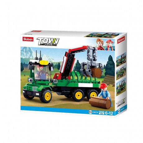 Sluban Klemmbausteine Holztransporter (229 Teile) Лесовоз (229 деталей)