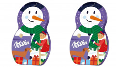 Milka Adventskalender 2STK Авдент-календарь 2025 Снеговик, 24 сладких сюрприза, ‎28см x 43см, 2 штуки 213 грамм 