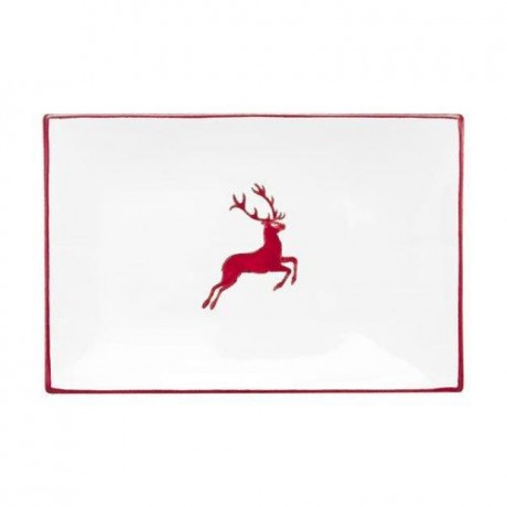 Gmundner Keramik Gmundner Keramik Rubinroter Hirsch Platte rechteckig 30x20x2,5 cm Тарелка Gmundner керамическая рубиновый благородный олень прямоугольная 30x20x2,5 см