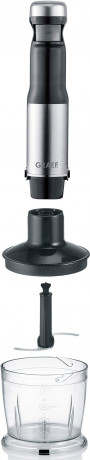 Graef Graef Akku-Stabmixer HB 802, kabellos, 200 W, inkl. 4-teiligem Zubehor und Aufbewahrungsbox  Беспроводной ручной блендер Graef HB 802, беспроводной, 200 Вт, включая аксессуары из 4 предметов и ящик для хранения.