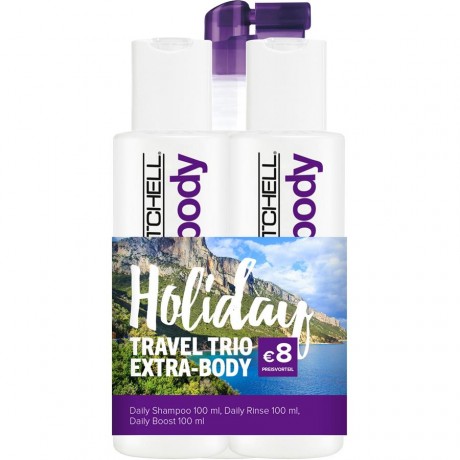 Paul Mitchell (Поль Митчелл) Extra Body Holiday Travel Trio, Daily Shampoo Шампунь 100 мл + Daily Rinse 100 мл + Daily Boost 100 мл / 1 шт.