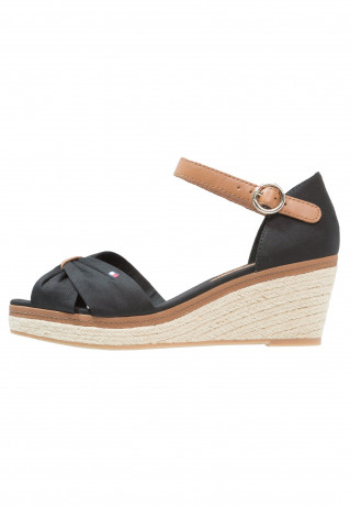 Tommy Hilfiger ICONIC ELBA Platform sandals black ICONIC ELBA Сандалии на платформе черный