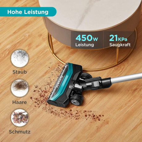 Eureka! Eureka! Akku-Hand-und Stielstaubsauger Ideal fur Hartboden, Teppiche, Tierhaare, 450,00 W, beutellos, 450W Tierstaubsauger: Stark, 60 Min Laufzeit, Touchscreen – Haare  Эврика! Беспроводной ручной пылесос, идеально подходит для твердых полов, ковр