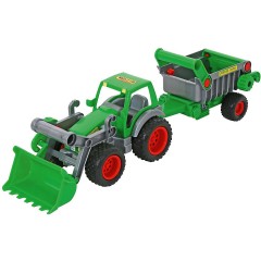Wader Farmer Technic Traktor mit Frontschaufel + Kippanhanger Трактор Farmer Technic с передней лопатой + самосвальный прицеп