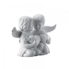 Rosenthal Rosenthal Engelpaar mit Herz mittel weiss matt 11 cm Rosenthal пара ангелов с сердцем средний белый матовый 11 см