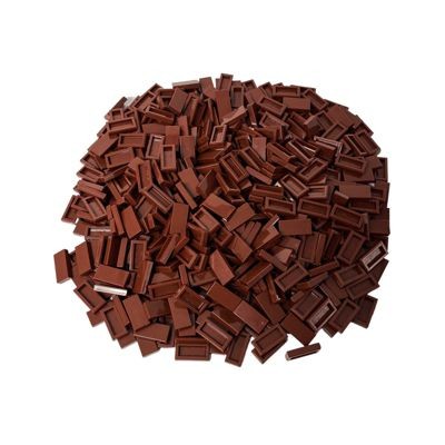 LEGO LEGO 1x2 Fliesen Rotbraun - 50 Stuck - Reddish brown tile 3069b Плитки LEGO 1x2 красновато-коричневого цвета — 50 штук — плитка красновато-коричневого цвета 3069b