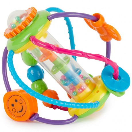 bieco Motorikball -Schleife Greifball Baby Beissring mit Rassel Motorikspielzeug Oball Greiflinge Моторные навыки