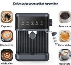 Mutoy Mutoy Kaffeevollautomat Kaffeevollautomat,Espresso Siebtragermaschine 20 Bar, Kaffeemaschine fur den Hausgebrauch, 850W, 1,8 Liter Wassertank  Полностью автоматическая кофемашина Mutoy, эспрессо-портафильтр на 20 бар, кофемашина для домашнего исполь