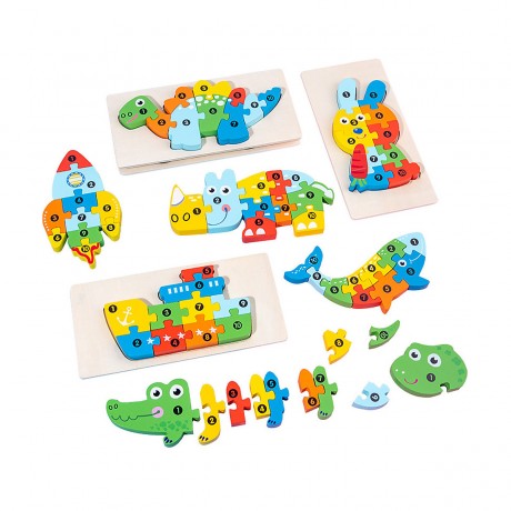 Syntek Bauklotze fur Kinder Holzklotze fur Kinder mit 3D-Formen Строительные блоки для детей Деревянные блоки для детей с объемными формами