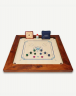 UBERGAMES Karromspiel Toernament Carrom spiel ( Tisch + Tragetasche) Турнирный набор для игры в карром (стол + сумка для переноски)