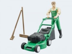 Bruder bworld Gartner mit Rasenmaher und Gartengeraten bworld Gartner с газонокосилками и садовыми инструментами