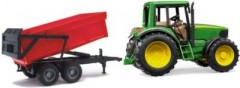 Bruder Trak 38cm John Deere 6920 mit Wannenkippanhanger Трак 38 см John Deere 6920 с самосвальным прицепом