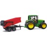 Bruder Trak 38cm John Deere 6920 mit Wannenkippanhanger Трак 38 см John Deere 6920 с самосвальным прицепом