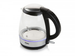 Domo Wasserkocher, 1.2 l, 2200 W, Glas LED Beleuchtung 360° Edelstahlsockel, leise elektrisch ohne Kabel  Чайник Domo, 1,2 л, 2200 Вт, стеклянное светодиодное освещение, основание из нержавеющей стали на 360°, бесшумный электрический без кабеля