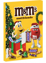 Mars M&amp;M's &amp; Friends Adventskalender, Адвент-календарь 2025, 24 сладких сюрприза, 38см × 45см, 361 грамм