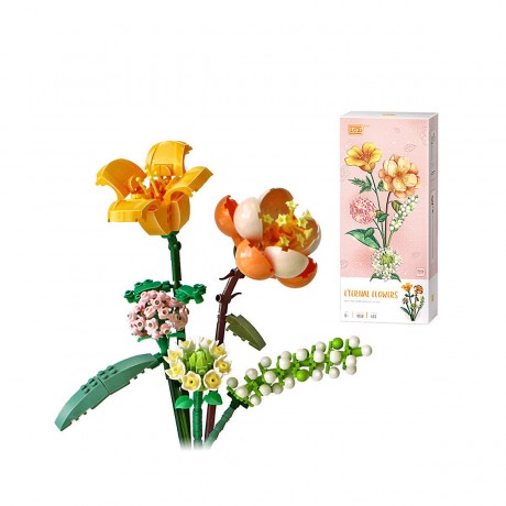 Vicabo Blumenstrauss Bausteine Konstruktionsspielzeug fur Kinder Букет цветов строительные блоки строительные игрушки для детей