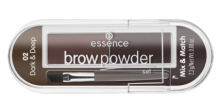  Augenbrauen-Set brow powder set dark &amp; deep 02, Эссенс Тени для бровей для брюнеток 02, 2,3г.