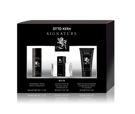 Otto Kern Signature Man Geschenkset Подарочный набор  Eau de Toilette Туалетная вода 30 ml + Duschgel Гель для душа 75 ml + Deo  Дезодорант 50 ml
