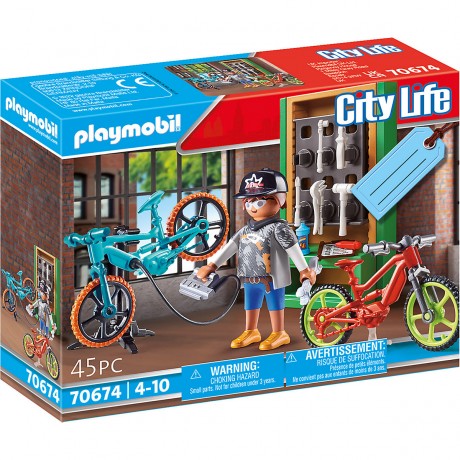 PLAYMOBIL PLAYMOBIL 70674 Geschenkset E-Bike-Werkstatt PLAYMOBIL 70674 Подарочный набор для мастерской электровелосипеда