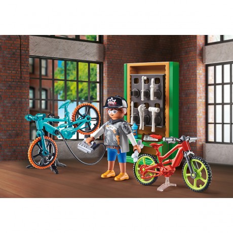 PLAYMOBIL PLAYMOBIL 70674 Geschenkset E-Bike-Werkstatt PLAYMOBIL 70674 Подарочный набор для мастерской электровелосипеда