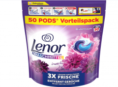 Lenor Colorwaschmittel All-in-1 Pods Blutentraum Grobpackung 100WL, Капсулы для стирки цветного белья, с ароматом Цветочный сад, 100 капсул