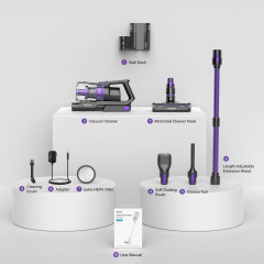 Tikom Tikom Akku-Hand-und Stielstaubsauger, 450,00 W, Beutellos, 450W 33000pa Saugkraft, 50Mins Max 6 in 1 Staubsauger Kabellos 2200mAh  Беспроводной ручной пылесос Tikom, 450,00 Вт, без мешка, мощность всасывания 450 Вт, 33000 Па, максимум 50 минут. Пыле