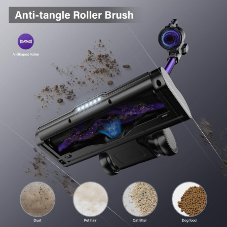 Tikom Tikom Akku-Hand-und Stielstaubsauger, 450,00 W, Beutellos, 450W 33000pa Saugkraft, 50Mins Max 6 in 1 Staubsauger Kabellos 2200mAh  Беспроводной ручной пылесос Tikom, 450,00 Вт, без мешка, мощность всасывания 450 Вт, 33000 Па, максимум 50 минут. Пыле