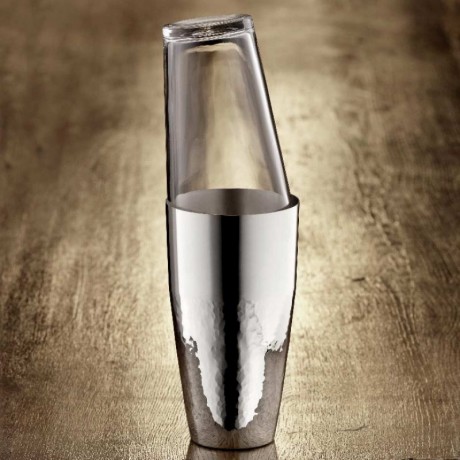 Robbe & Berking Robbe & Berking Martele Bar-Kollektion - 90 g versilbert Cocktailshaker mit Glas Robbe &amp; Berking Martele Bar Collection - 90 г посеребренный шейкер для коктейлей со стеклом