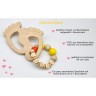 glucksWunder Holz Greifling Beissring Babyfusschen Buche personalisiert mit Name in Geschenkverpackung Деревянное кольцо для прорезывания зубов детские ножки бук персонализированное с именем в подарочной коробке
