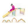 Woodwork for Kids 9 in 1 wandelbares Kletterdreieck mit Rutsch- und Kletterbrett nach Pikler Art Трансформируемый треугольник для скалолазания 9 в 1 с горкой и доской для скалолазания в стиле Пиклер