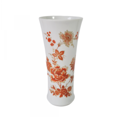 Ваза винтажная AK Kaiser "Оранжевые цветы", средняя, фарфор, 18 см, Германия, 1970-80гг.