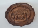 German Wood Винтажное деревянное панно "Швейцария", ручная работа, 23см, Германия 1950-60гг.