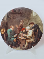 Seltmann Weiden Bavaria Декоративная тарелка "Игра в карты", 27см, Германия, 1960-70гг.