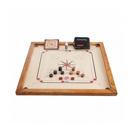 Ubergames Compact Carrom Board Игра Карром: доска 68см х 68см с фишками (без подставки и без сумки), модель B07RT158DN, 4кг