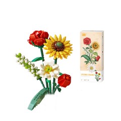 Vicabo Blumenstrauss Bausteine Konstruktionsspielzeug fur Kinder Букет цветов строительные блоки строительные игрушки для детей