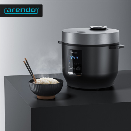 Arendo Arendo Reiskocher, 350 W, Digitaler Dampfgarer, Kochprogramme, Timer, Warmhaltefunktion, Display Рисоварка Arendo, 350 Вт, цифровая пароварка, программы приготовления, таймер, функция поддержания тепла, дисплей
