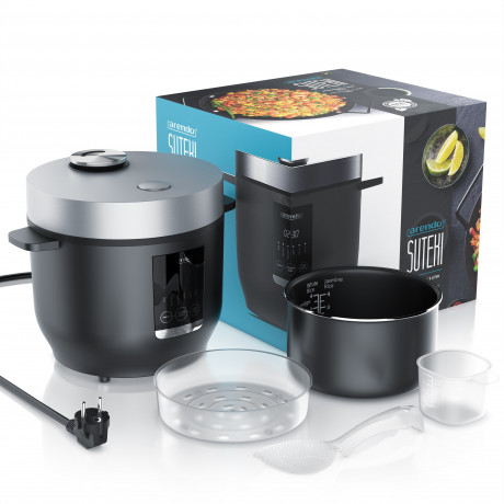 Arendo Arendo Reiskocher, 350 W, Digitaler Dampfgarer, Kochprogramme, Timer, Warmhaltefunktion, Display Рисоварка Arendo, 350 Вт, цифровая пароварка, программы приготовления, таймер, функция поддержания тепла, дисплей