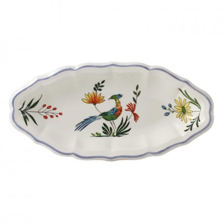 Gien Fayencerie Gien 'Oiseaux Paradis' Beilage 26,5 x 13,2 cm Дополнение Gien "Oiseaux Paradis" 26,5 x 13,2 см