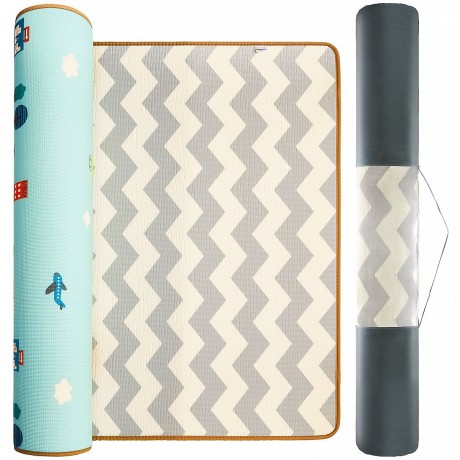 mamabrum Doppelseitige Krabbelmatte 180 x 150 x 2 cm Rutschfest Двусторонний коврик для ползания 180 x 150 x 2 см