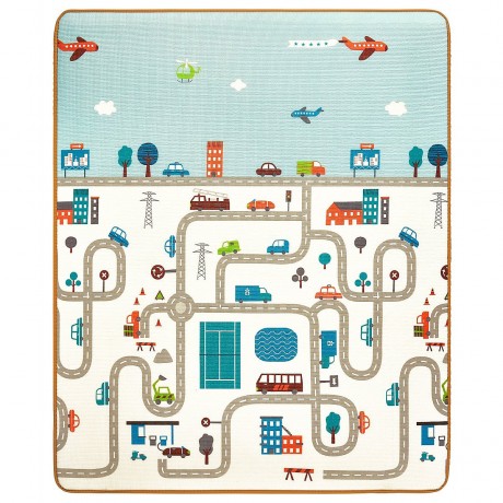 mamabrum Doppelseitige Krabbelmatte 180 x 150 x 2 cm Rutschfest Двусторонний коврик для ползания 180 x 150 x 2 см