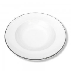 Gmundner Keramik Gmundner Keramik Grauer Rand Suppenteller mit Fahne Gourmet 24 cm Керамическая тарелка Gmundner Grauer Rand с флажком Gourmet 24 см