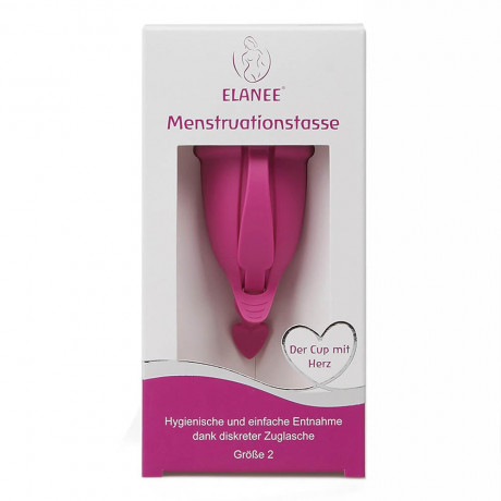 ELANEE Menstruationstasse Grosse 2 pink  Менструальная чаша размер 2 розовая