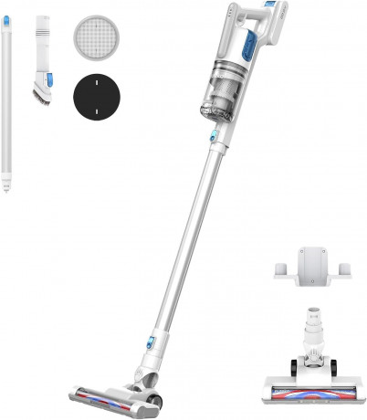 Eureka! Eureka! Akku-Hand-und Stielstaubsauger Ideal fur Hartboden, Teppiche, Tierhaare, 250,00 W, beutellos, 2-in-1 Stabstaubsauger mit Burstenloser Motor Starke Saugkraft  Эврика! Беспроводной ручной и стержневой пылесос, идеально подходящий для твердых