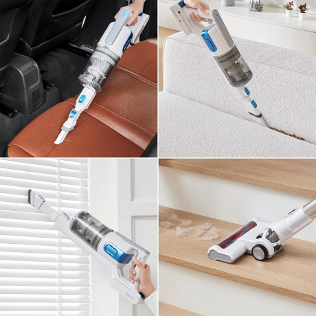 Eureka! Eureka! Akku-Hand-und Stielstaubsauger Ideal fur Hartboden, Teppiche, Tierhaare, 250,00 W, beutellos, 2-in-1 Stabstaubsauger mit Burstenloser Motor Starke Saugkraft  Эврика! Беспроводной ручной и стержневой пылесос, идеально подходящий для твердых