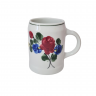 Кружка пивная винтажная Lilien Porzellan Austria с яркими цветами, ручная роспись, фарфор, 11.5 см, Австрия, 1960-70гг.
