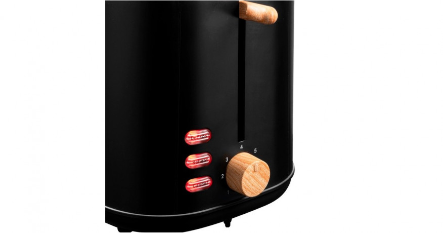 Bestron Bestron Toaster ATO850BW schwarz/holz, 800 Watt, fur 2 Scheiben Toast  schwarz/holz Тостер Bestron ATO850BW черный/дерево, 800 Вт, на 2 ломтика тостов